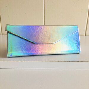 Holographic Faux Leather Sunglasses Case